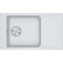 FXG 611-86 BLANC ART AUTO
FXG 611-86 FX, Evier FRAGRANIT, 860x500mm, reversible,   soupape à
poussoir 3 1/2" semi-intégré, avec raccord pour trop-plein, avec bouton
push, avec cache bonde inox, BLANC ARTIC, "FRANKE"